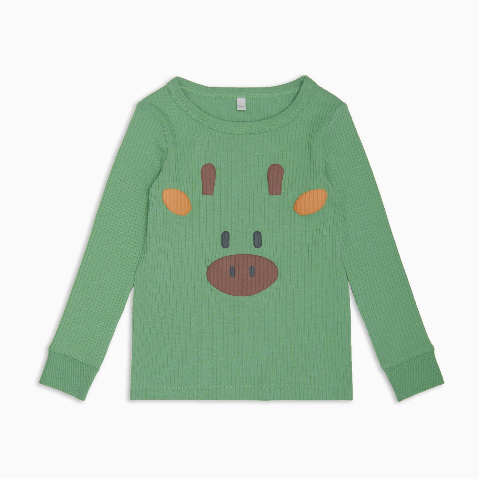 Giraffe Face Ribbed Pyjamas