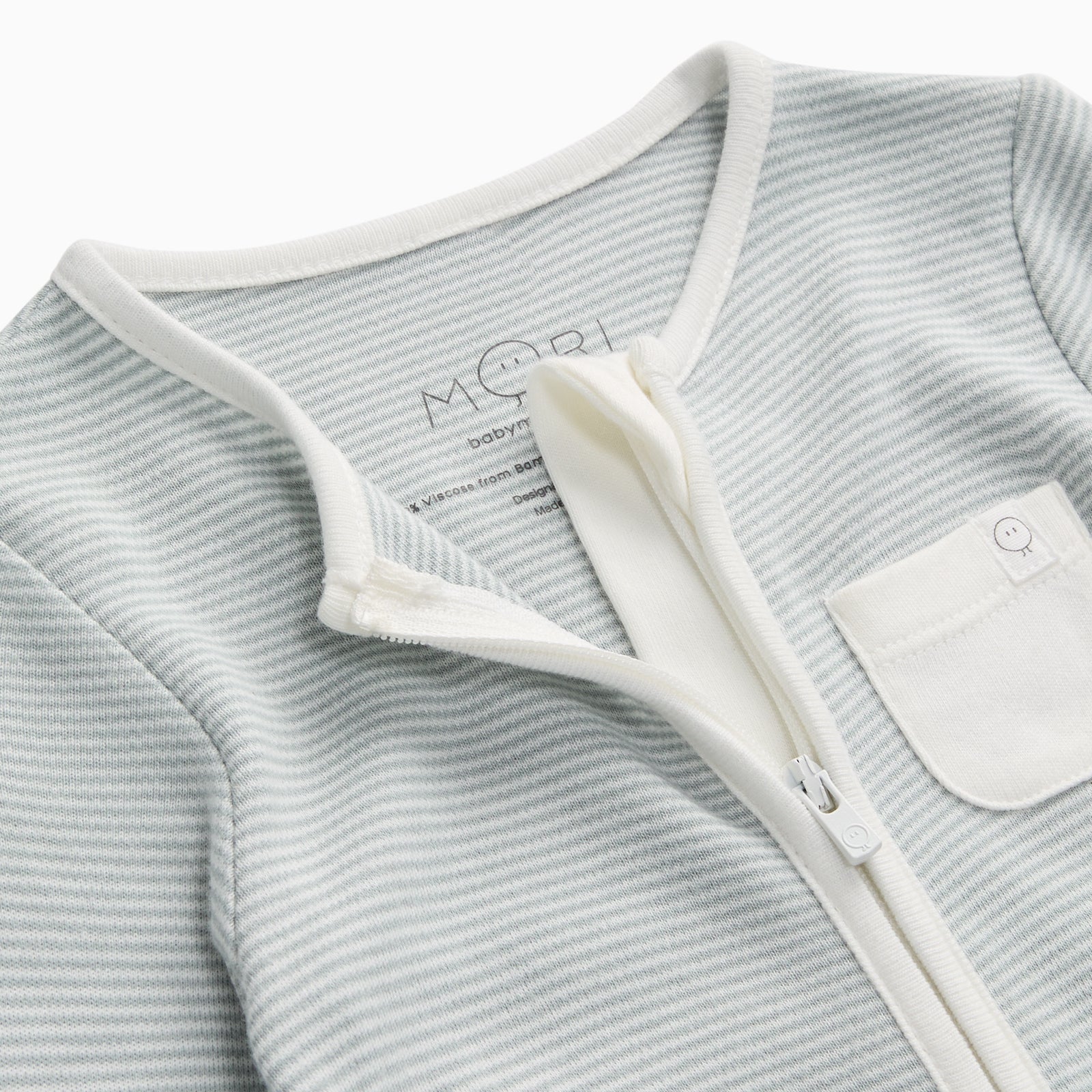 Clever Zip Sleepsuit - Blue Stripe