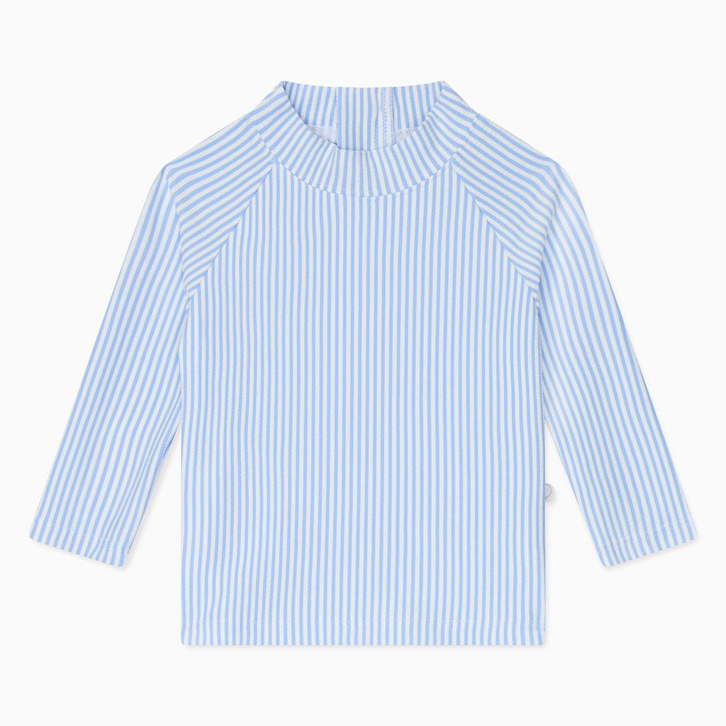 Cloud Stripe Seersucker Rash Vest