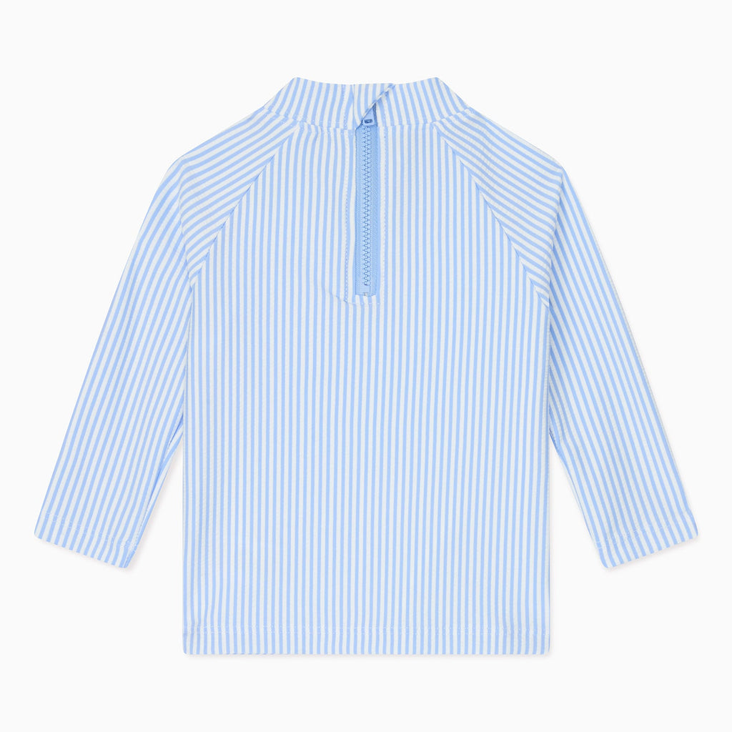 Cloud Stripe Seersucker Rash Vest