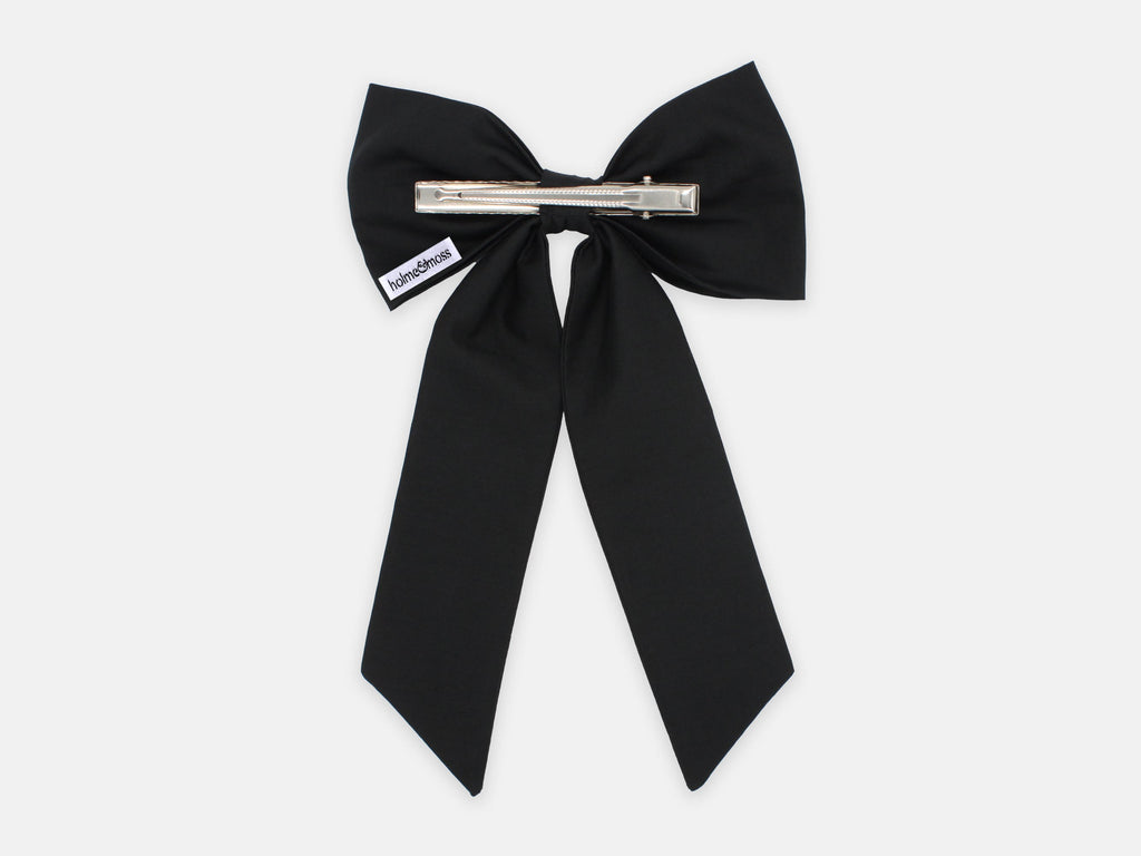 Large Bow Hair Clip - Liberty Black F Print