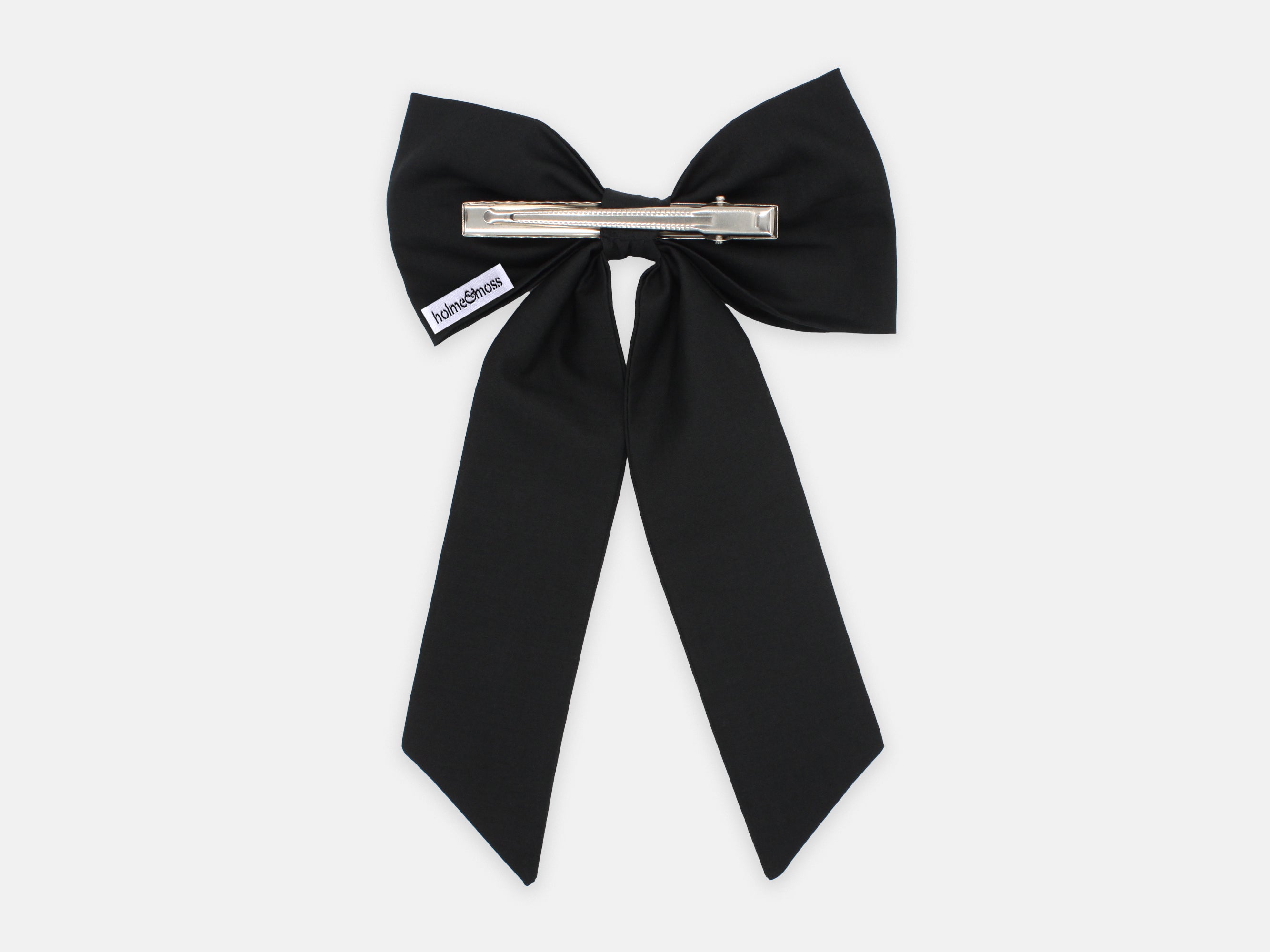 Large Bow Hair Clip - Liberty Black F Print