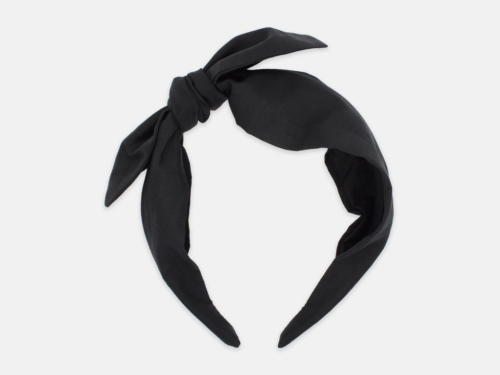 Side Bow Headband - Liberty Black F Print