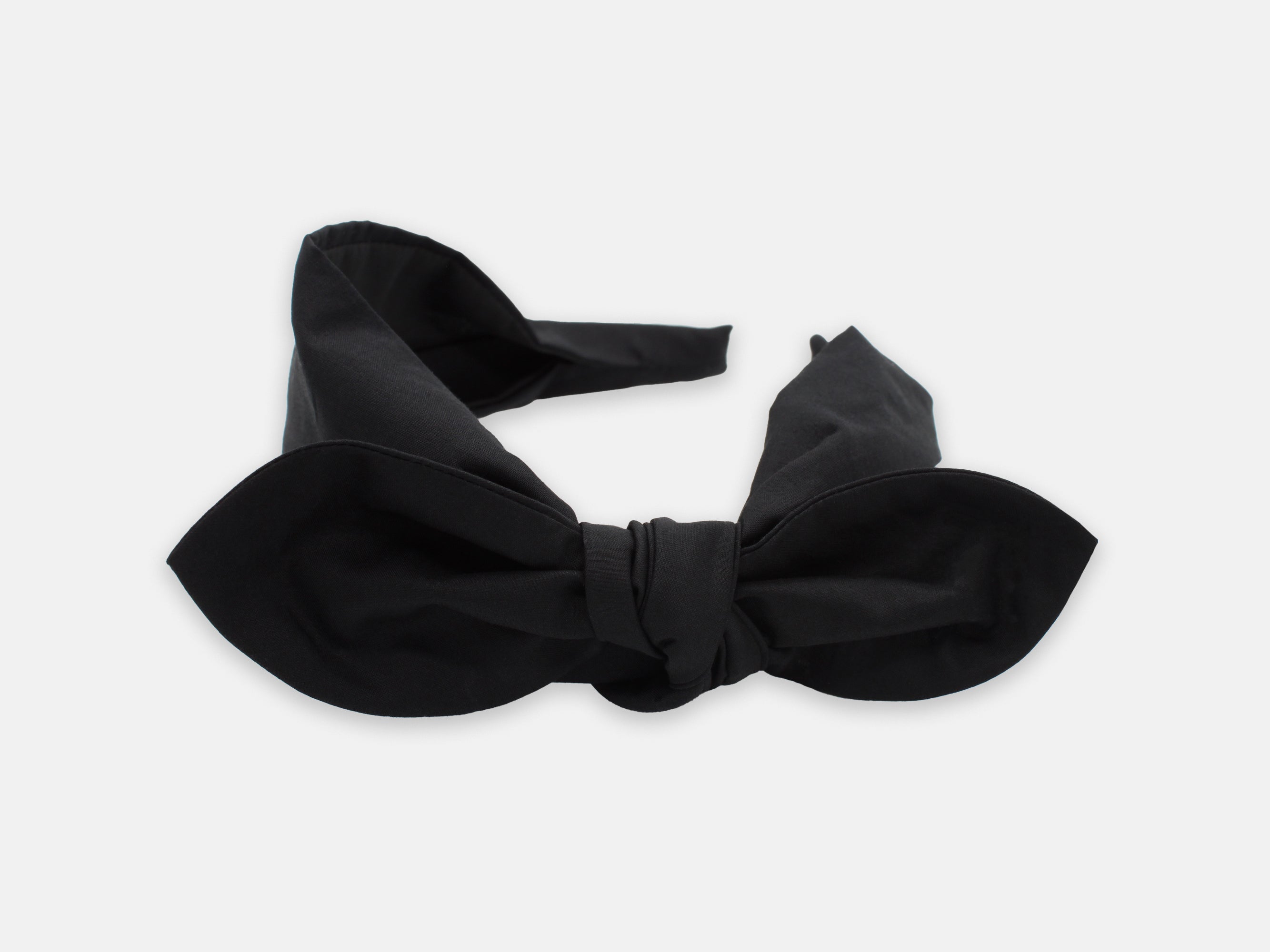 Side Bow Headband - Liberty Black F Print