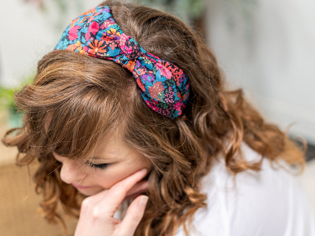 Side Bow Headband - Liberty Ciara C Print