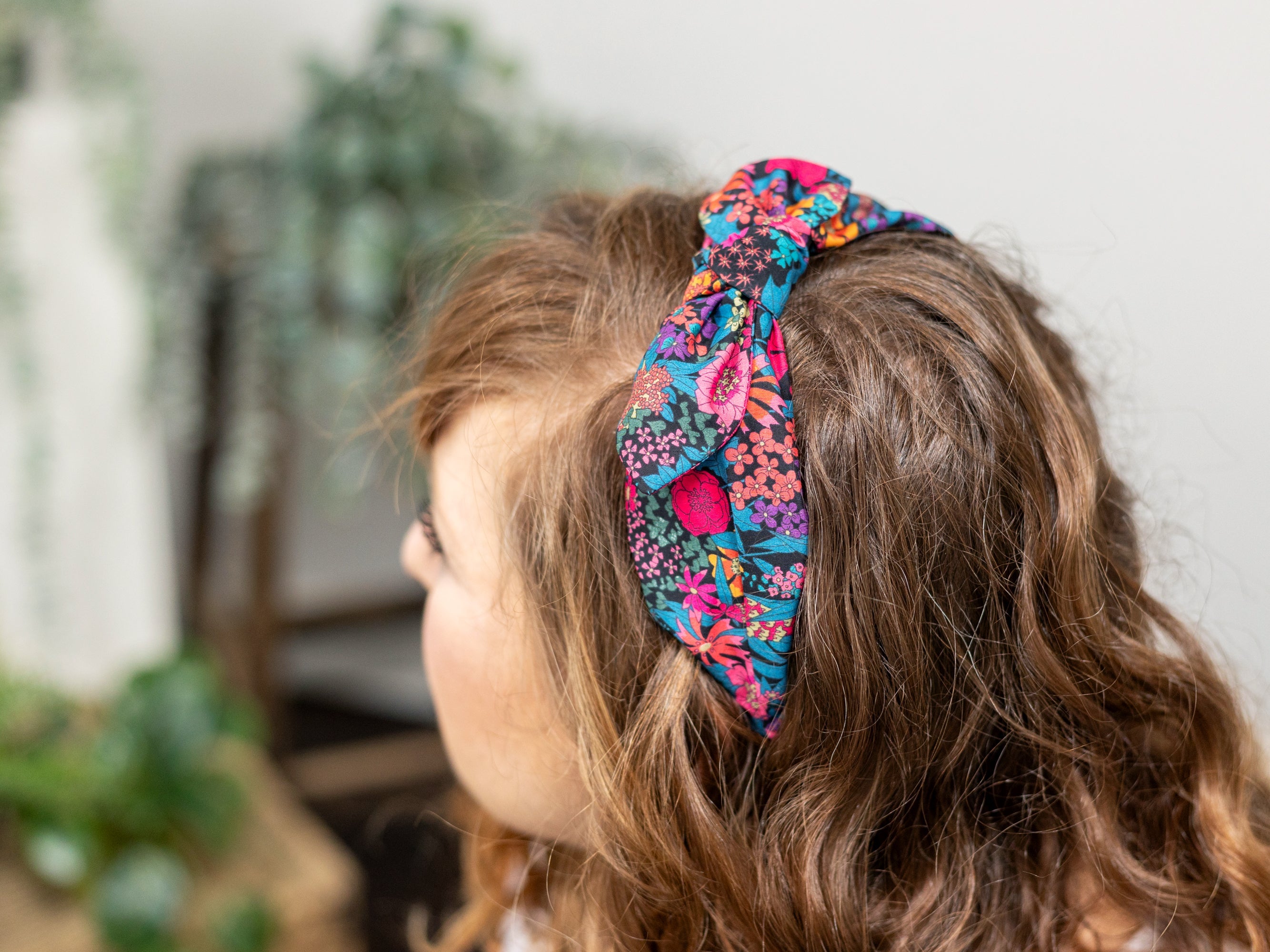 Side Bow Headband - Liberty Ciara C Print