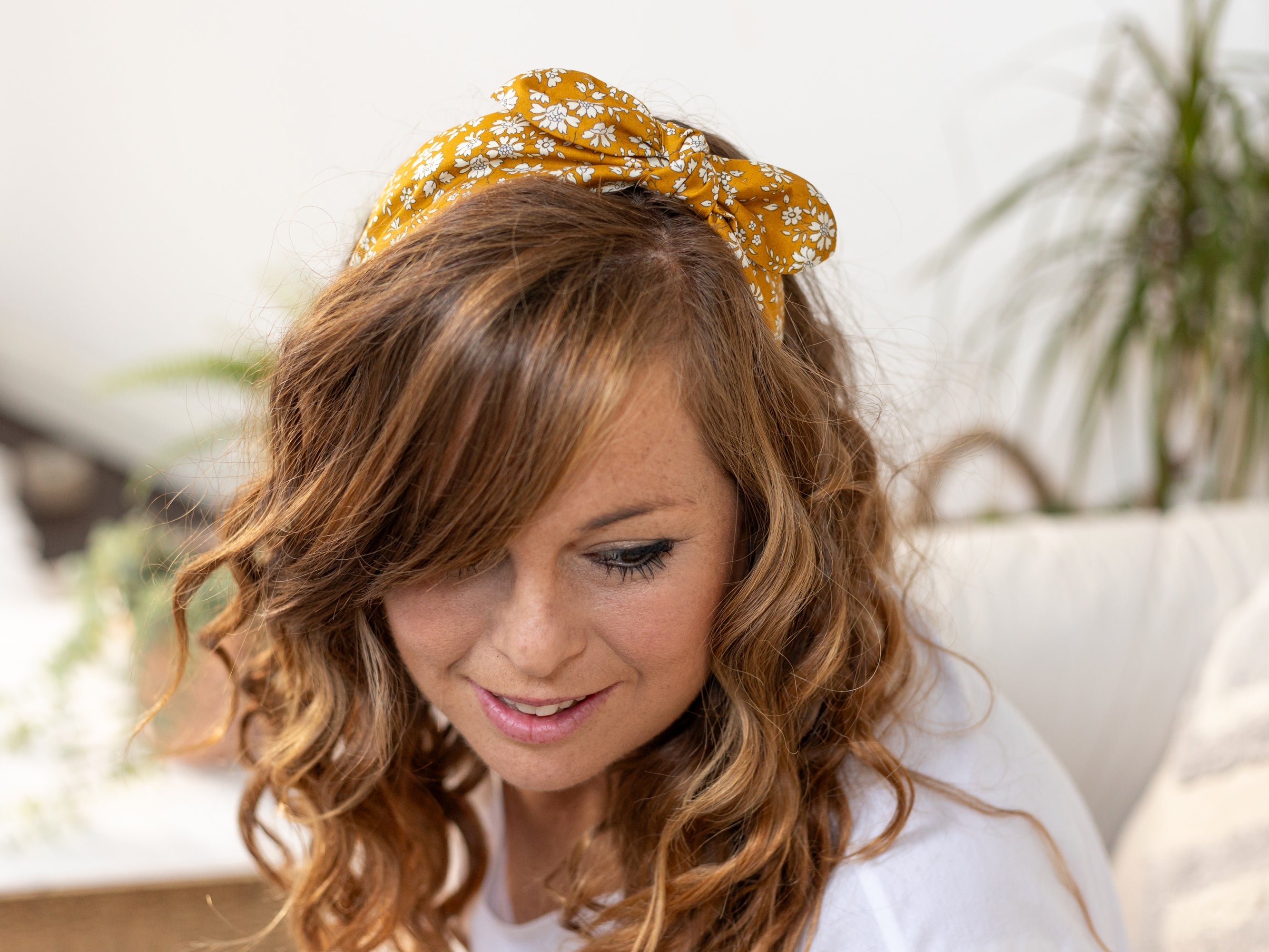Side Bow Headband - Liberty Capel G Print