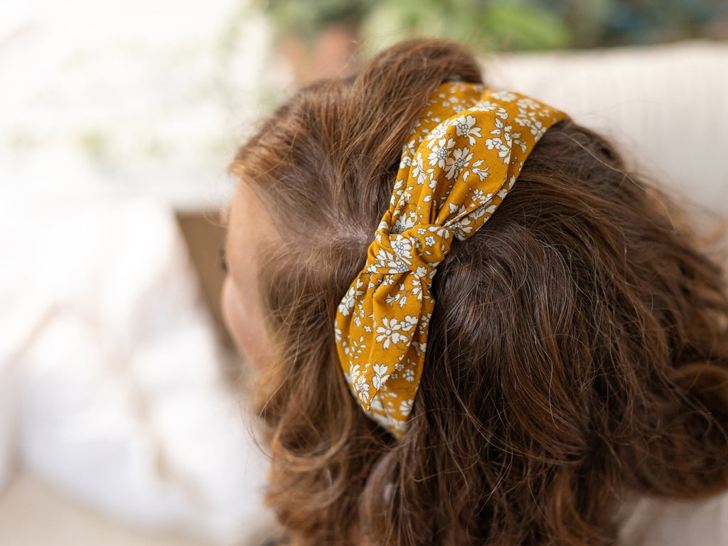 Side Bow Headband - Liberty Capel G Print