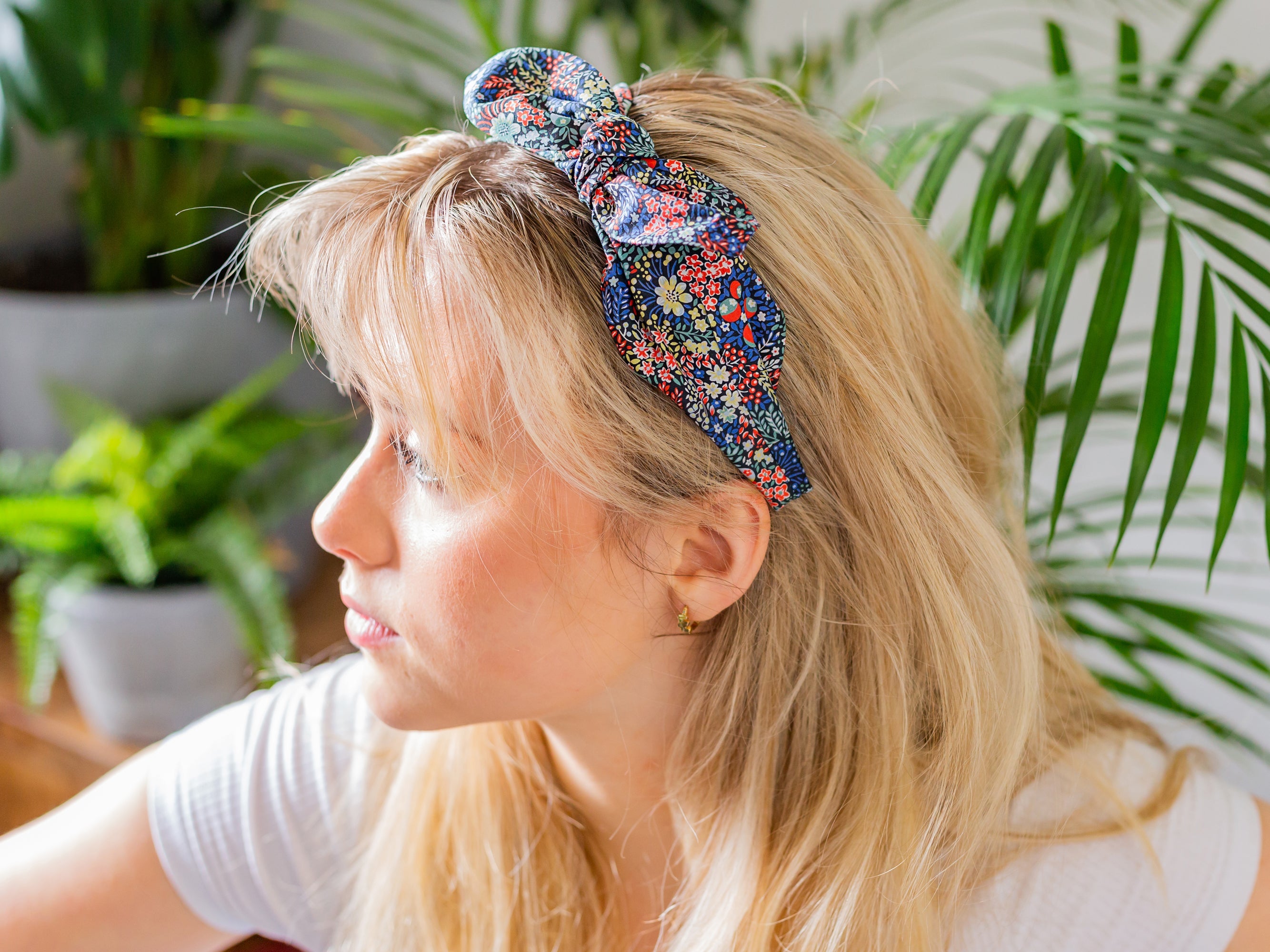 Side Bow Headband - Liberty Emma and Georgina N Print