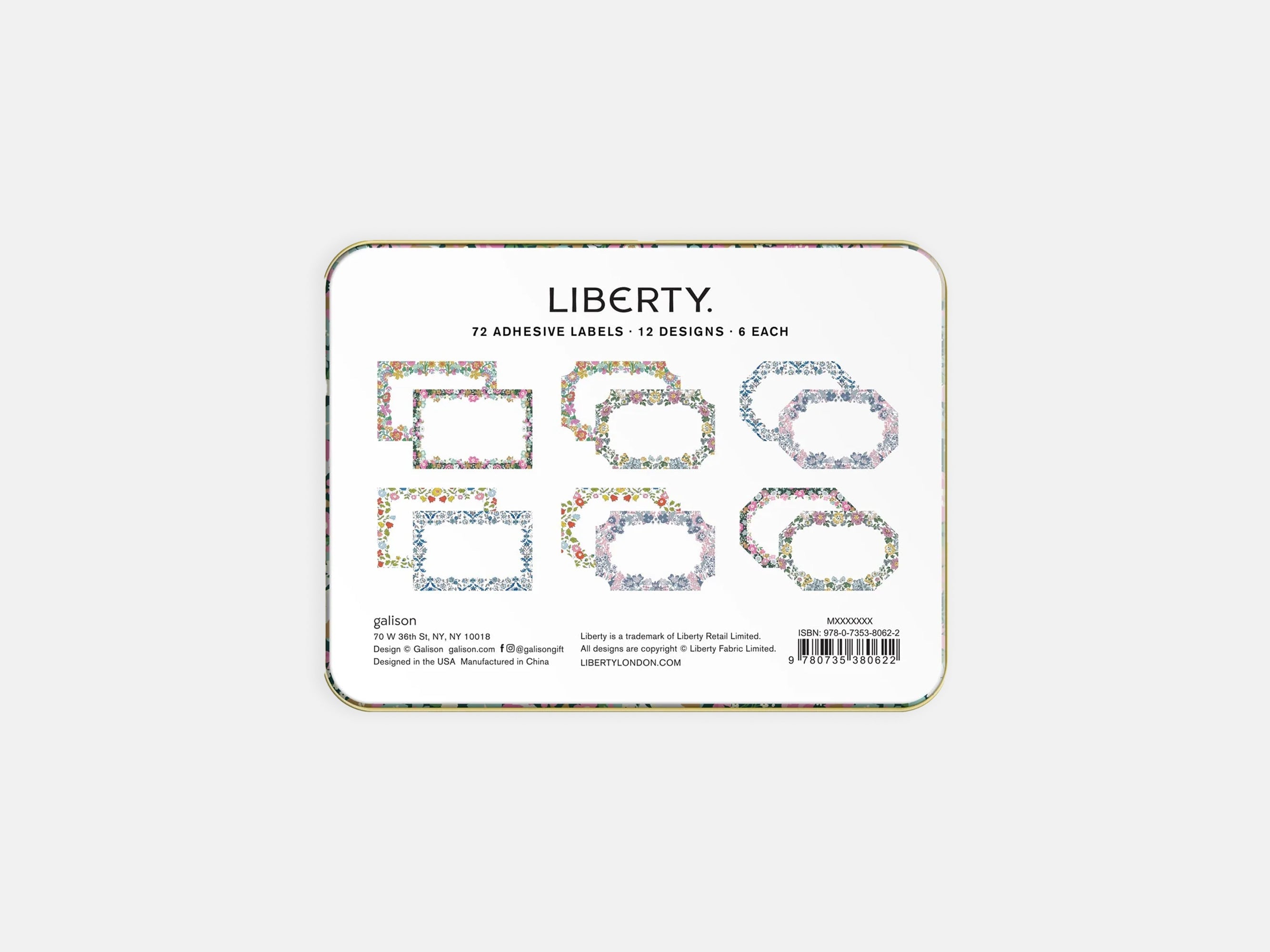 Liberty Tin of Labels
