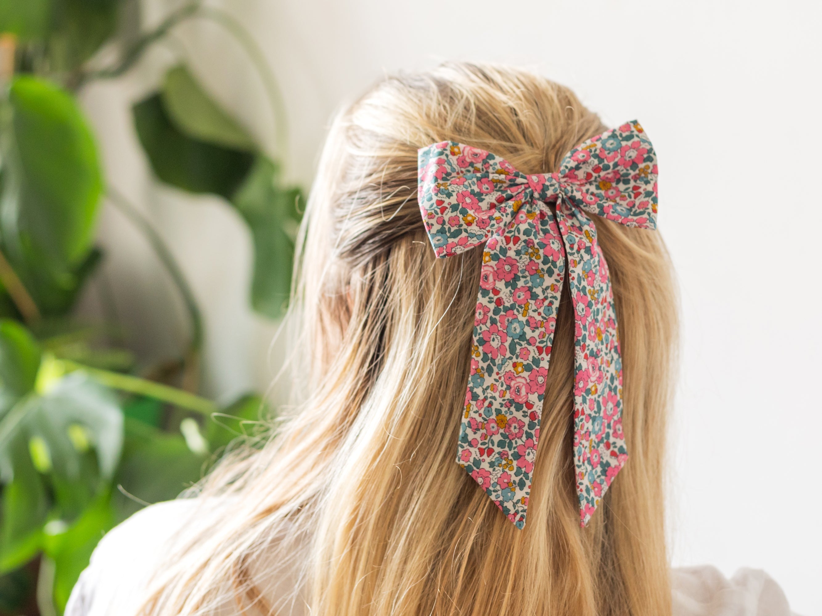 Large Bow Hair Clip - Liberty Emma and Georgina N Print