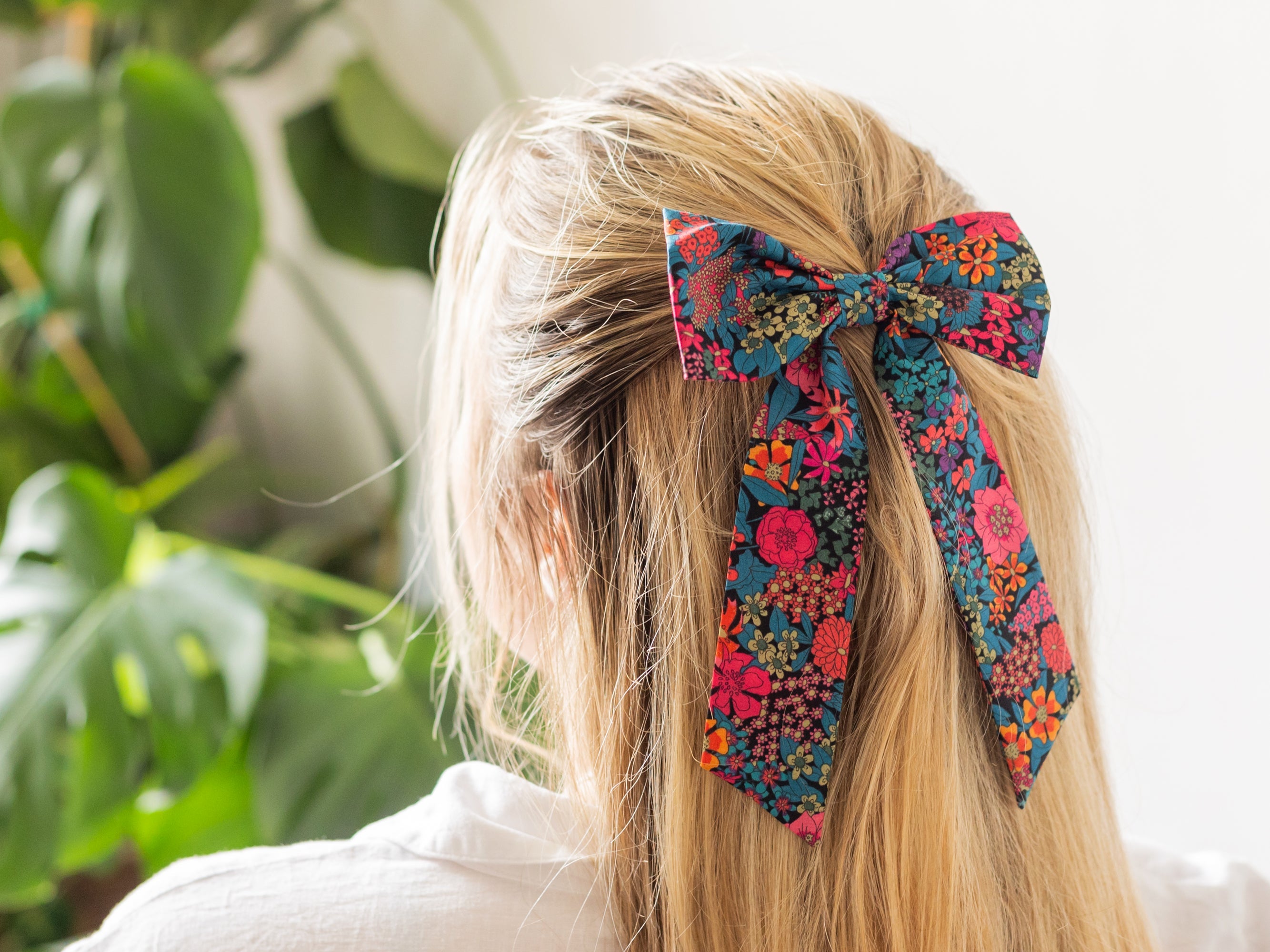 Large Bow Hair Clip - Liberty Ciara C Print