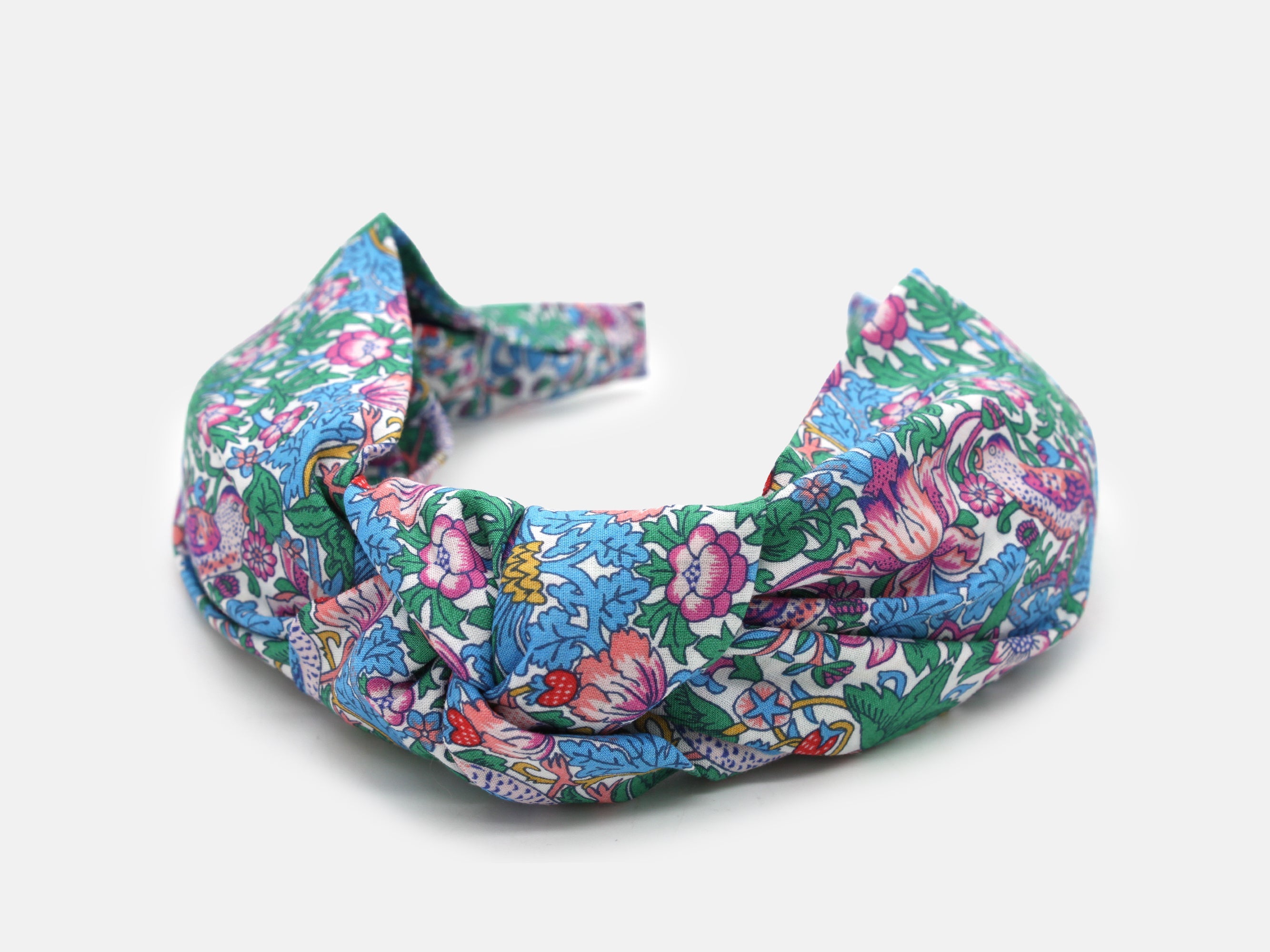 Classic Knot Headband - Liberty Strawberry Thief Spring F Print