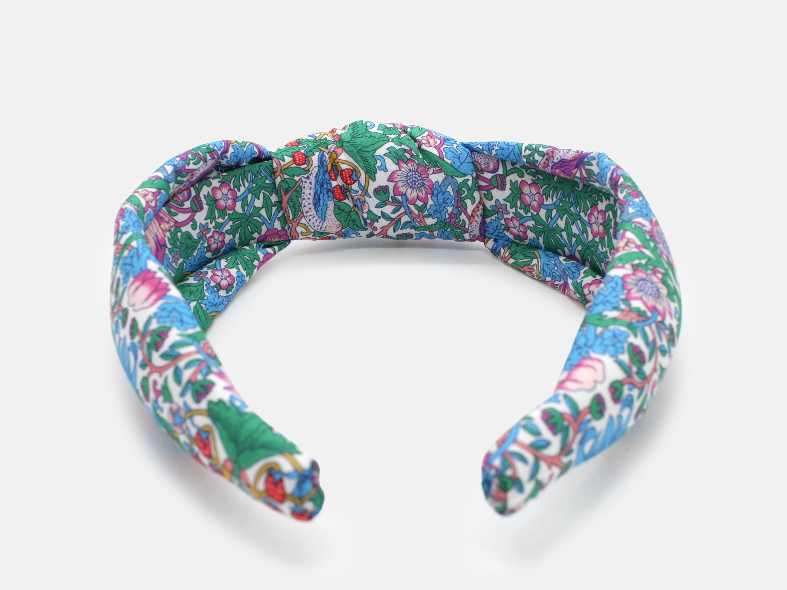Padded Knot Headband - Liberty Strawberry Thief Spring F Print
