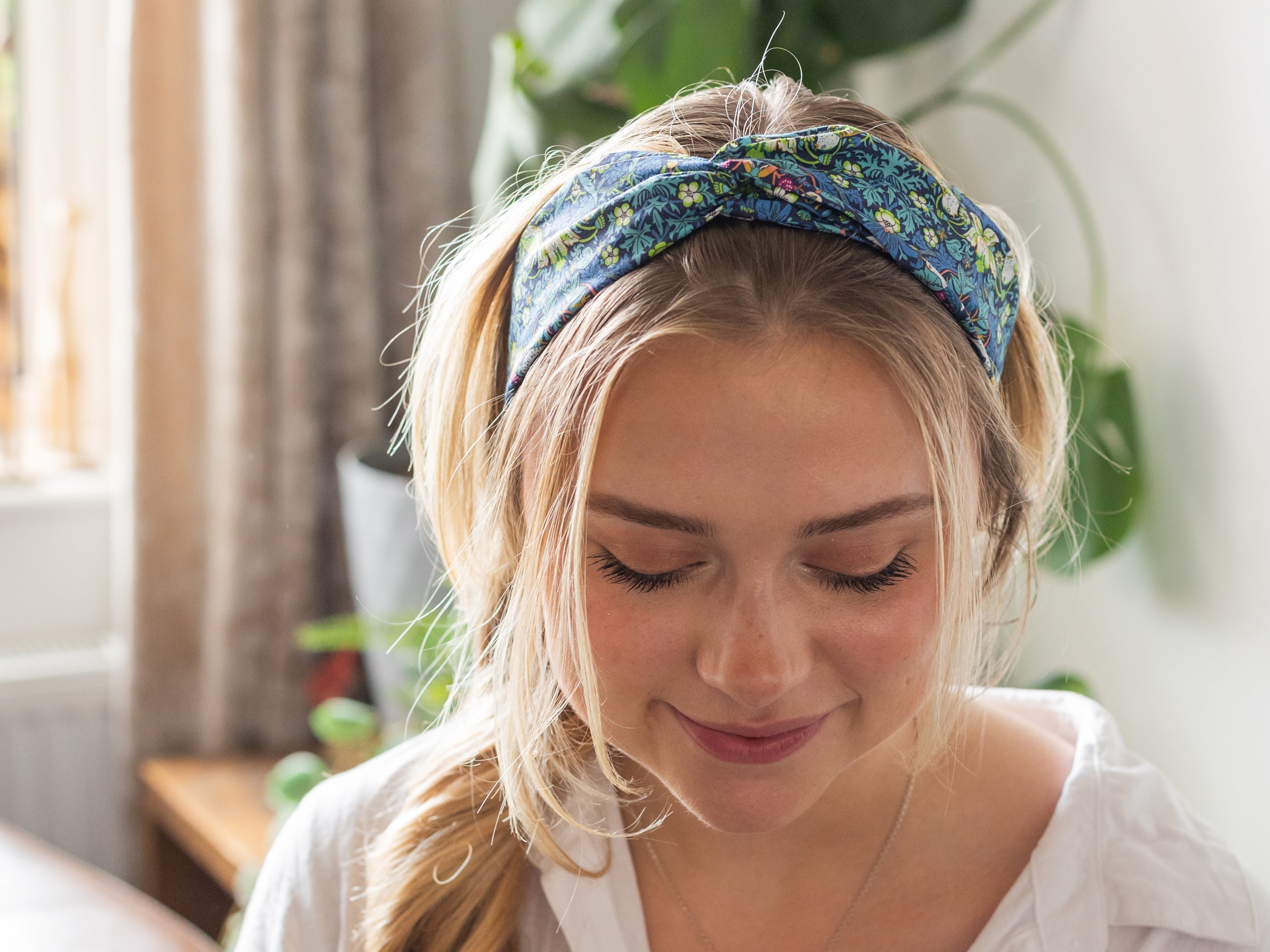Twist Headband - Liberty Strawberry Thief J Print