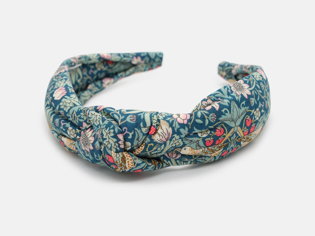 Padded Knot Headband - Liberty Strawberry Thief P Print