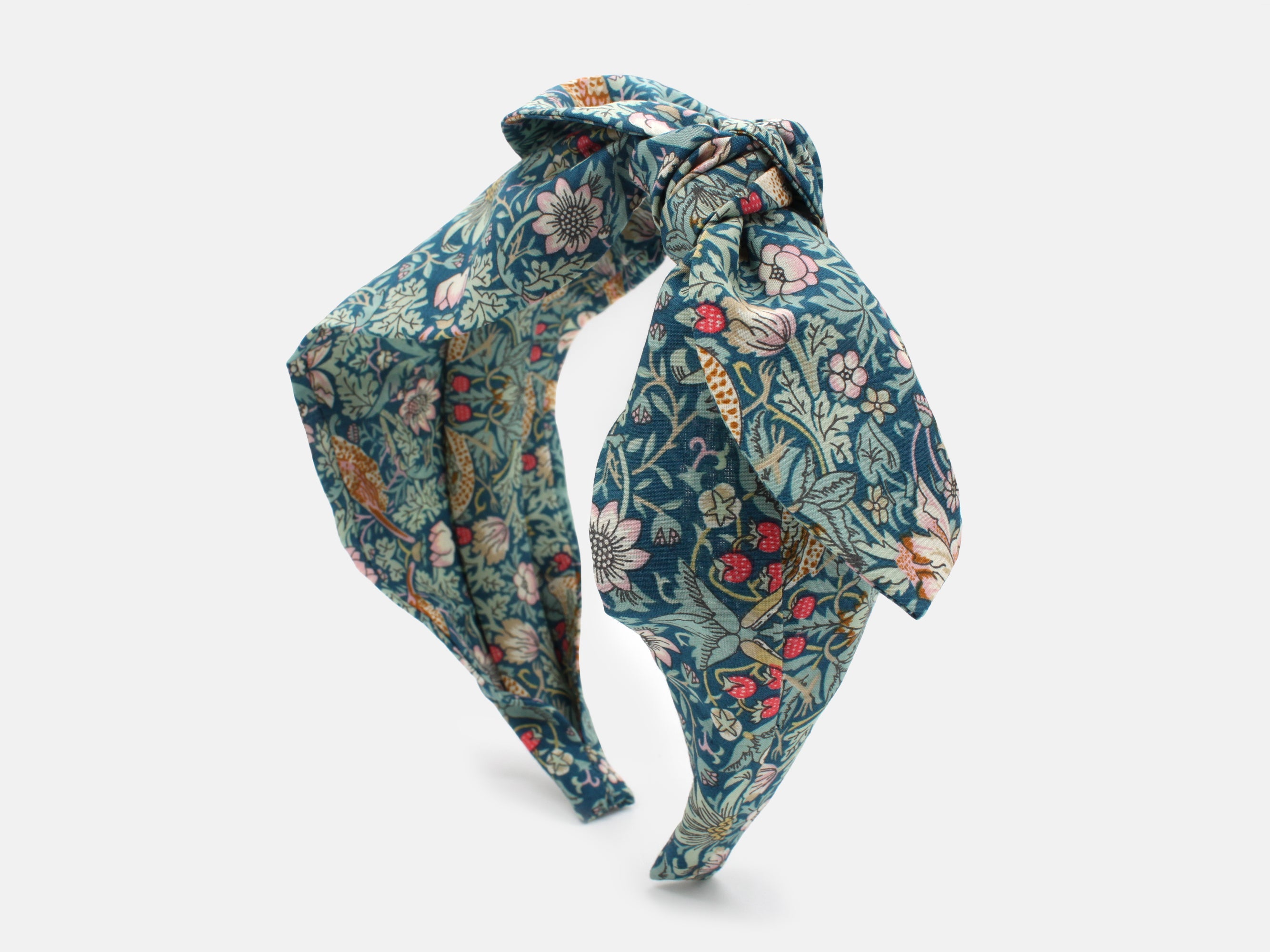 Side Bow Headband - Liberty Strawberry Thief P Print