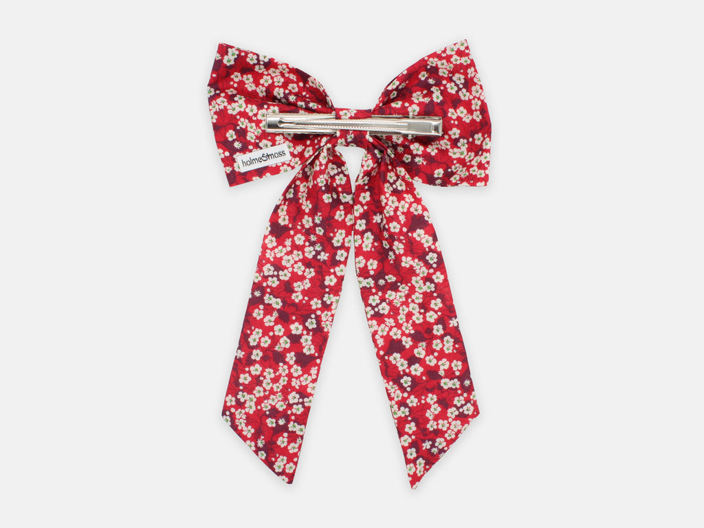 Large Bow Hair Clip - Liberty Mitsi Valeria D Print