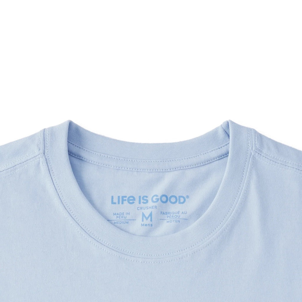 LIFE IS GOOD - MENS CRUSHER TEE | Jake Not Working Glacier Blue