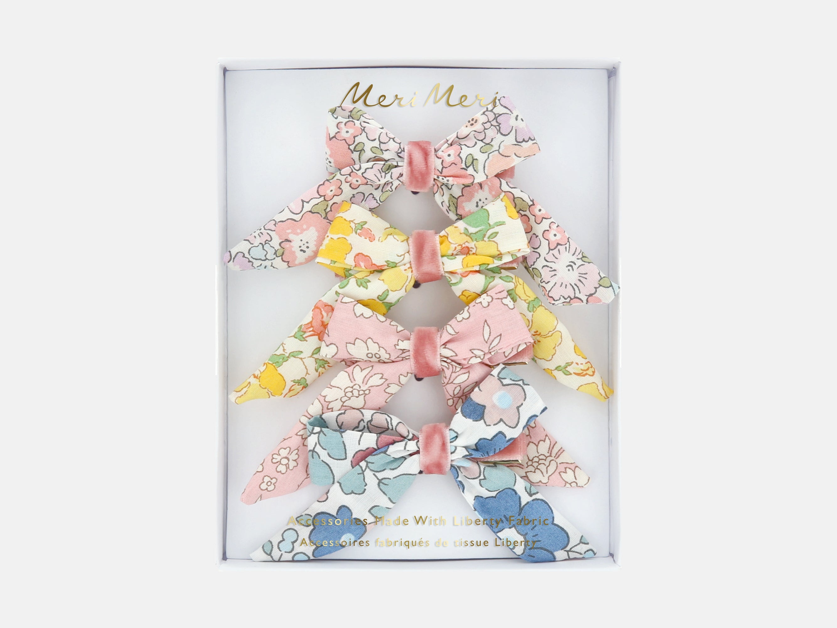 Meri Meri x Liberty Floral Pattern Bow Hair Clips (4)