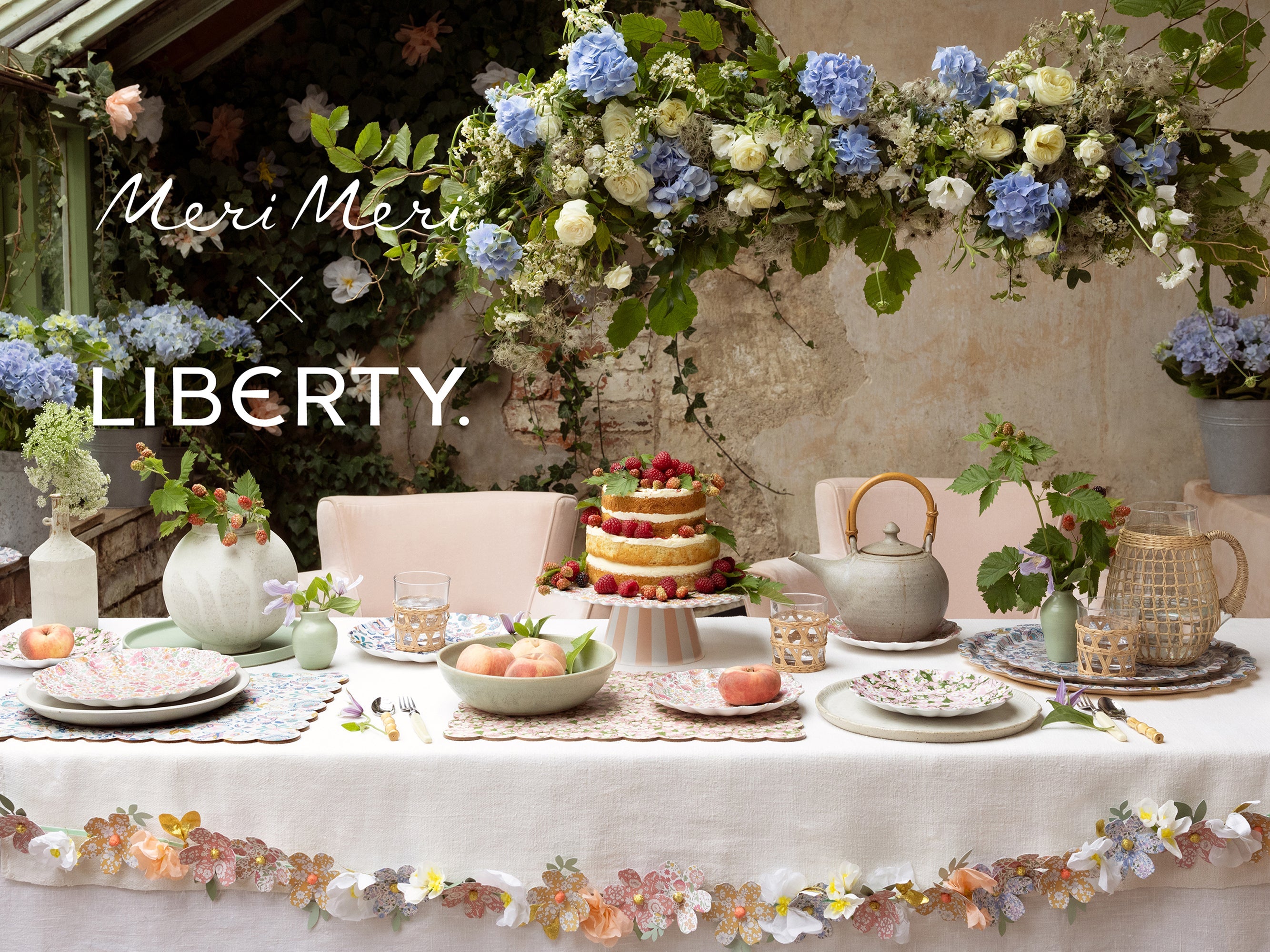 Meri Meri x Liberty Paper Flower Garland