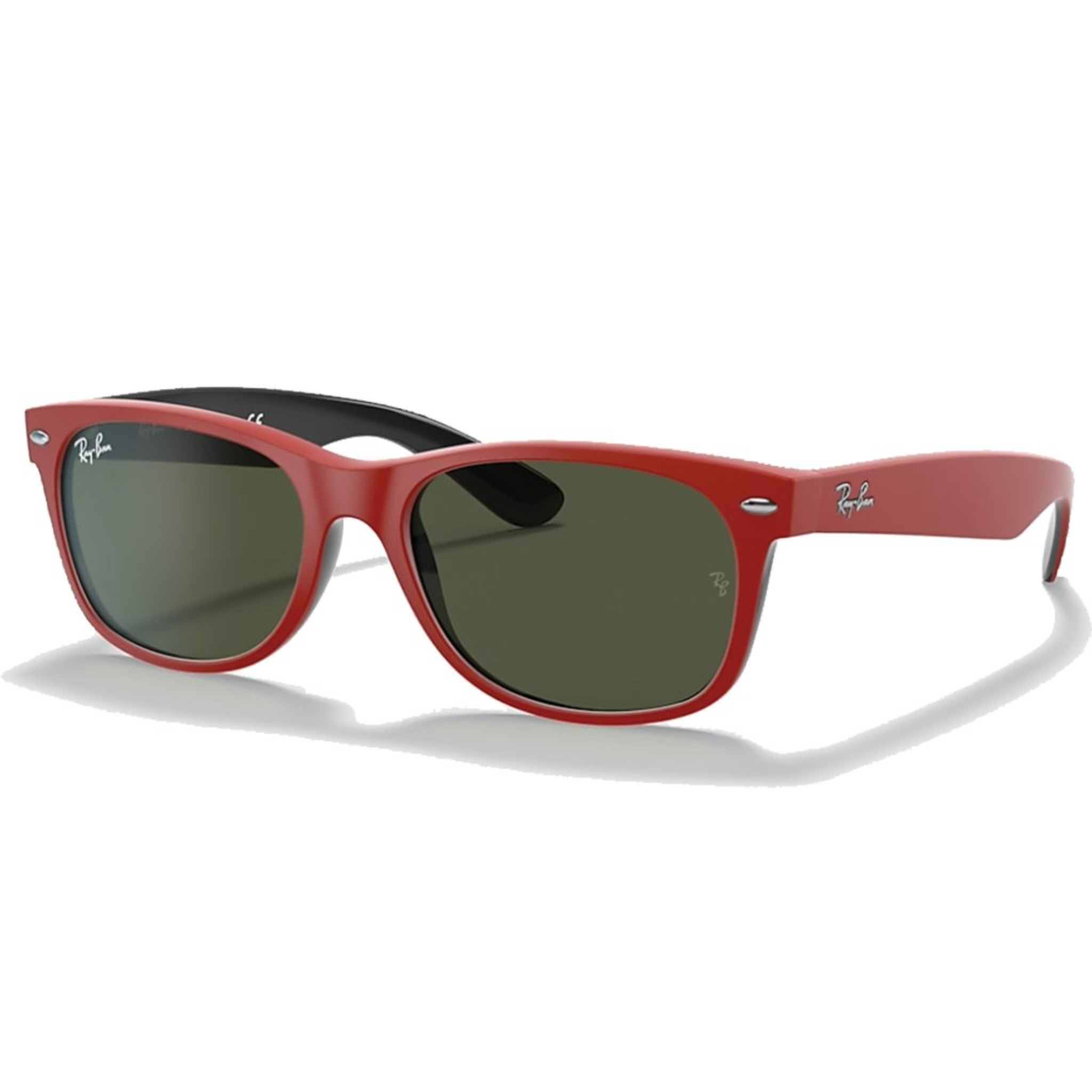 RAYBAN - NEW WAYFARER | Rubber Red on Black w/ Green