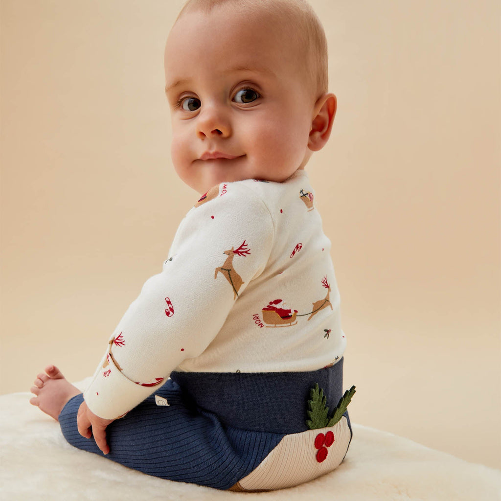 Christmas Pudding Ribbed Joggers