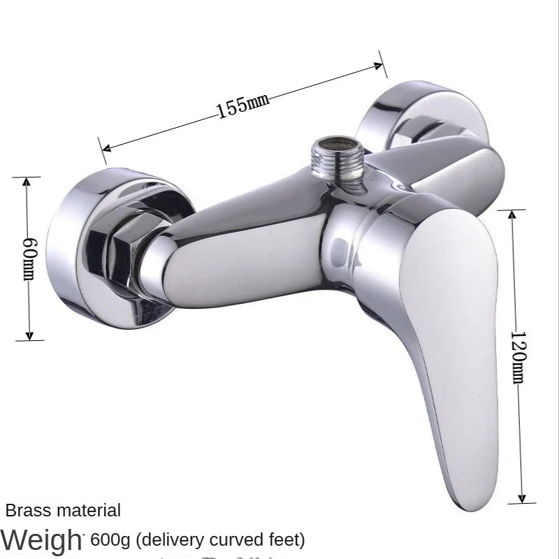 Brass Shower Faucet Mixer Valve Set with Shower Head and Hidden Switch for Bathroom Hot and Cold Water Tap  Bath