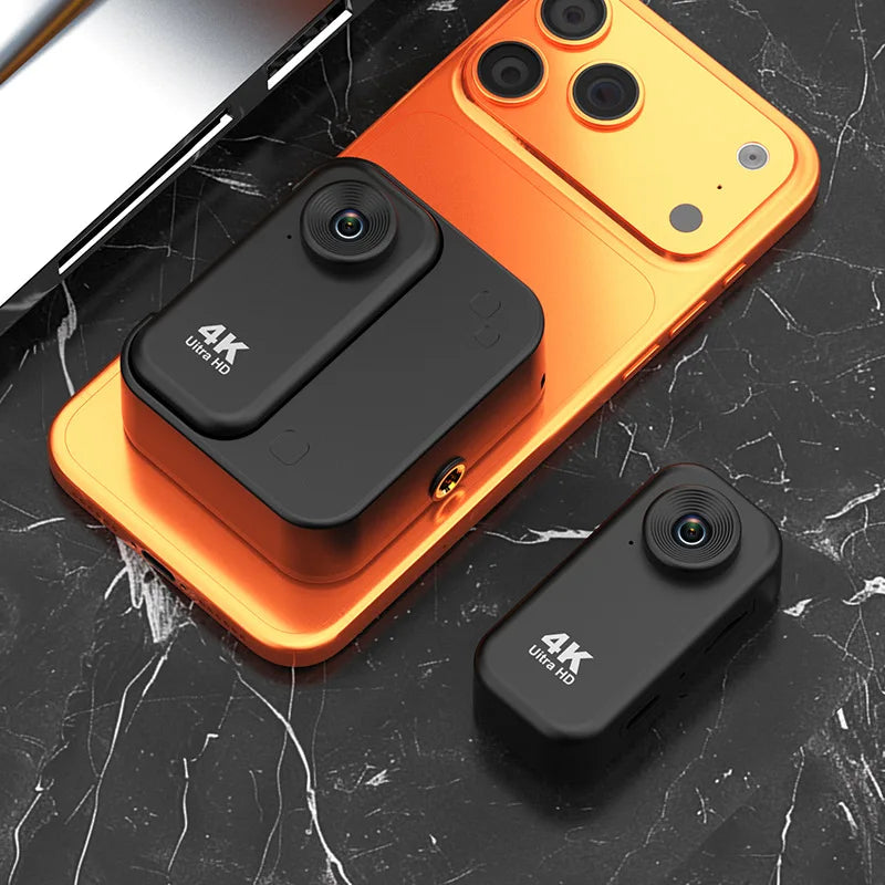 4K Thumb Camera Ultra-HD Action Camera Vlogging Image Stabilization First-Person View Cycling Chest-Mounted Camera
