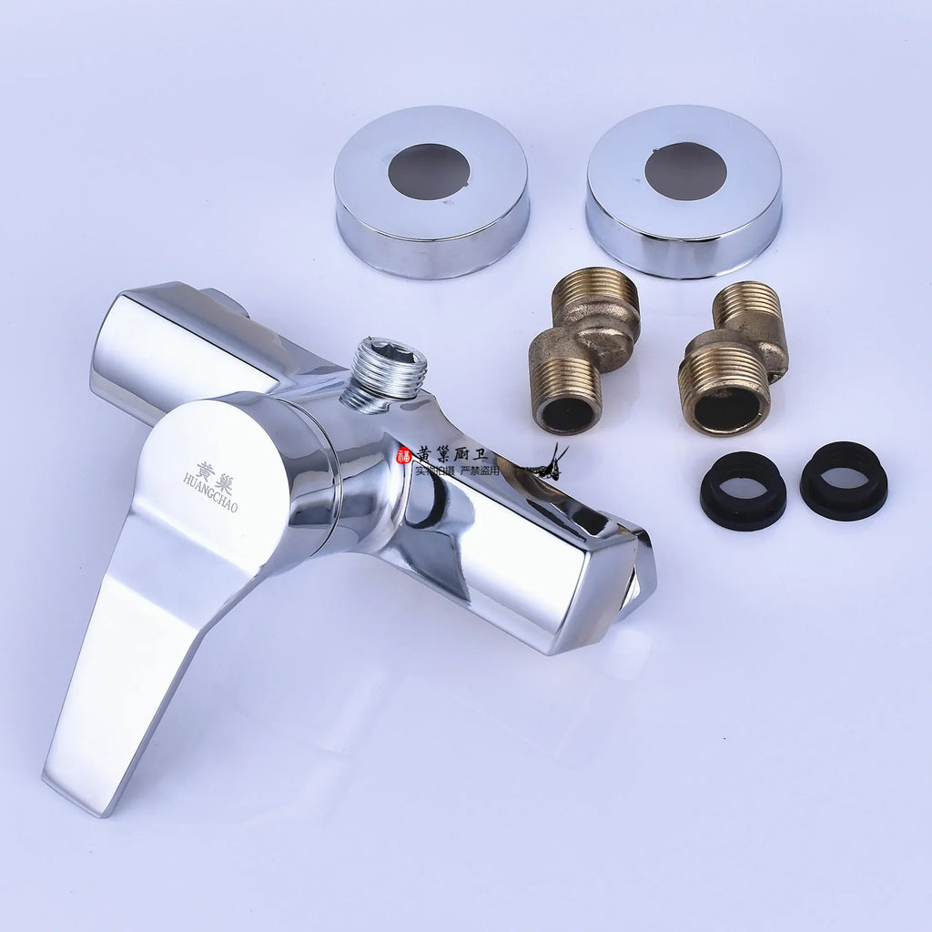 Brass Shower Faucet Mixer Valve Set with Shower Head and Hidden Switch for Bathroom Hot and Cold Water Tap  Bath