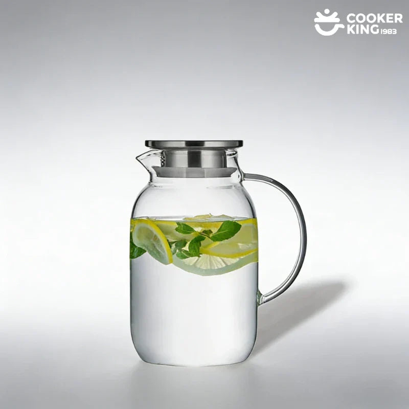 COOKER KING 1.8/2.5L High Borosilicate Glass Large Capacity Glass Water Bottle Glass Water Bottle Water Bottle Bottle Water