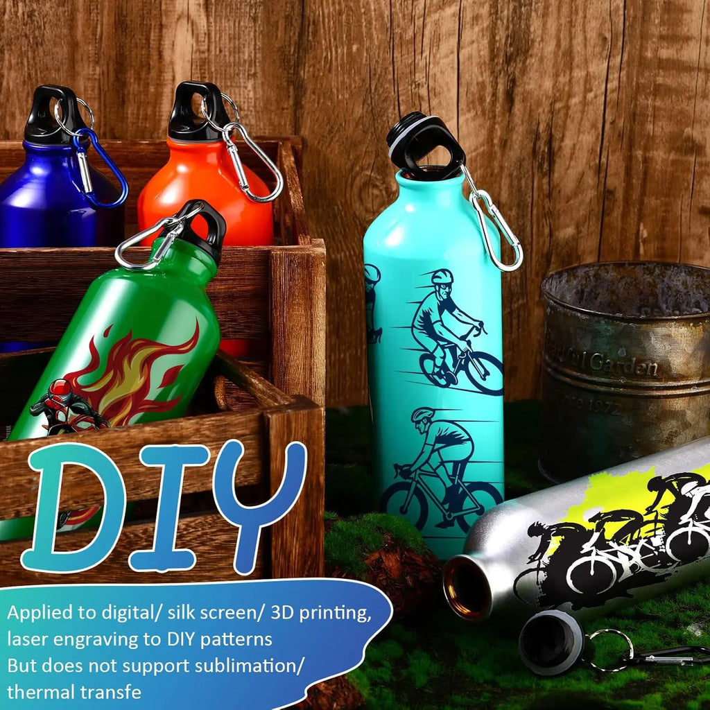 500ml 750ml Gradient Aluminum Water Bottle Large Capacity Gym Outdoor Sports Flask Leakproof Portable Gift Drinkware