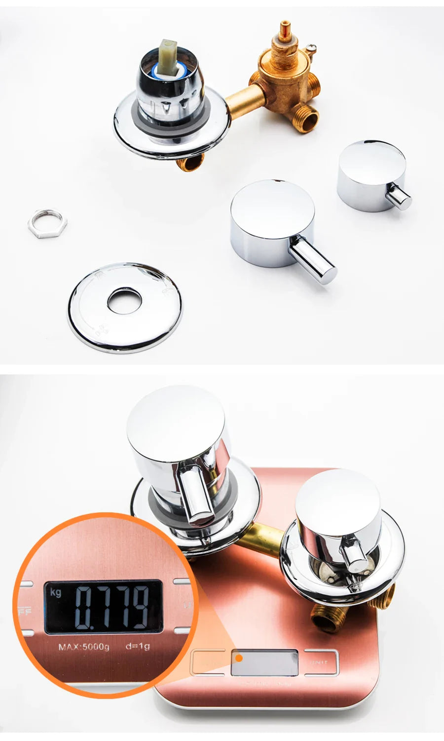 2/3/4/5 Ways Water Outlet Screw Thread Center Distance 10cm  Mixing Valve Brass Bathroom Shower Mixer Faucet Tap Cabin
