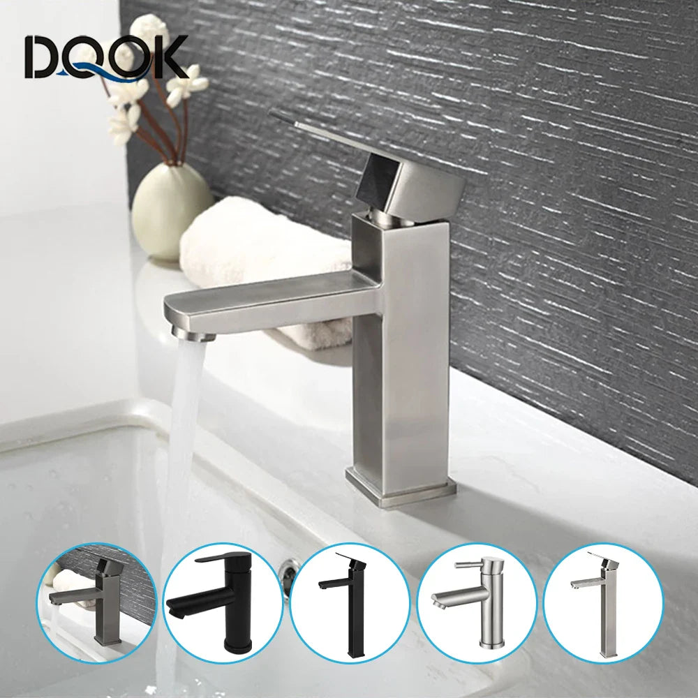 Bathroom Faucets Hot and Cold Mixer Faucets Vanity Bathroom Kitchen Deck Mounted Bathroom Sink Faucets（hose not include）