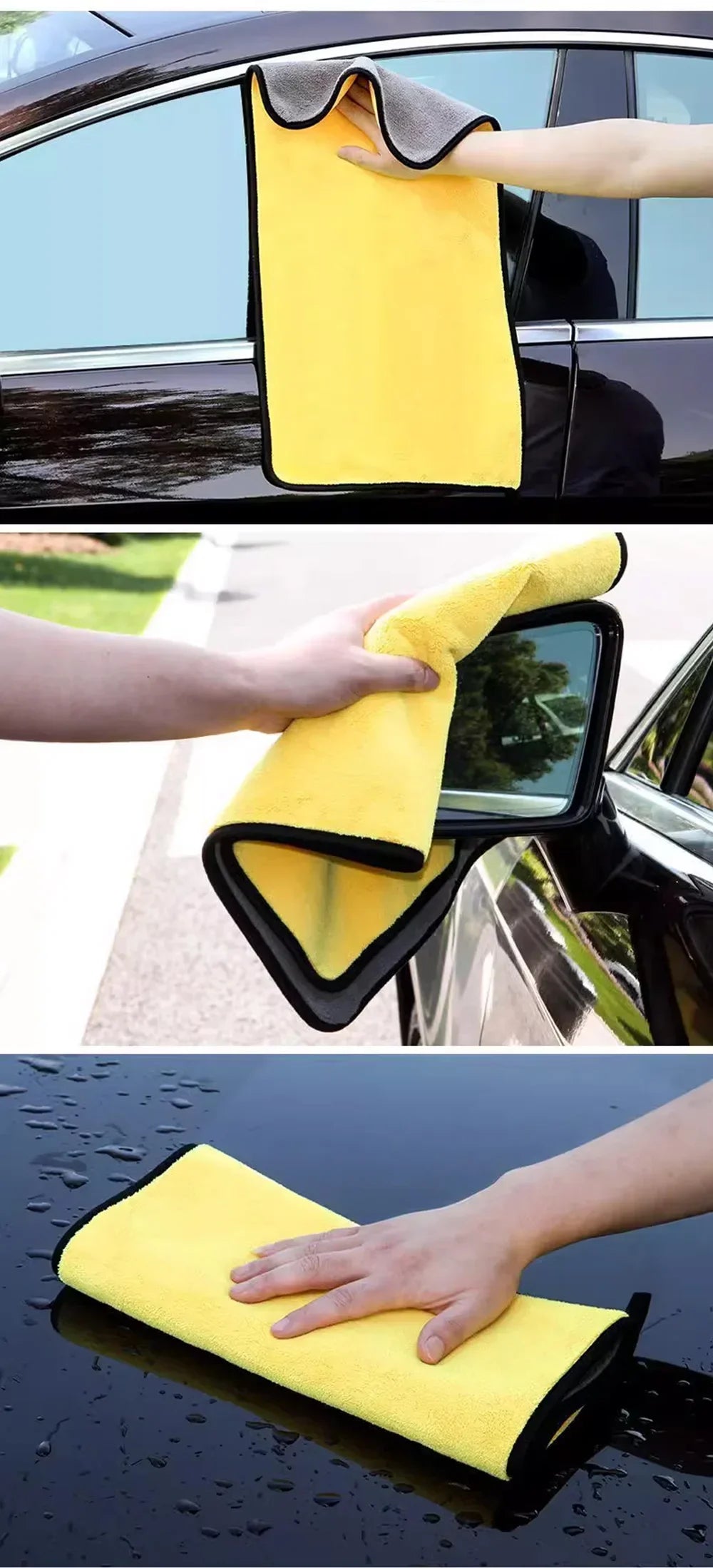 3/5/10Pcs Car Wash Microfiber Towel 30*30CM / 30*60cm Car Cleaning Drying Cloth  Care Cloth Car Wash Towel  Kitchen Towel