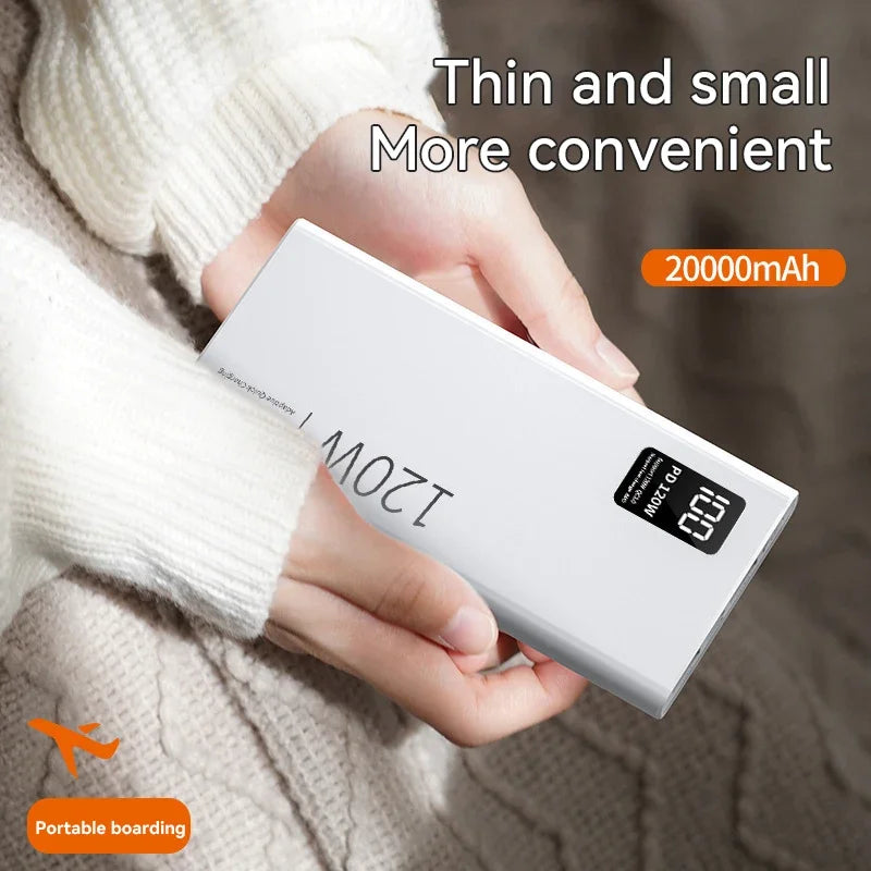 3C Certified 80000mAh 120W Super Fast Charge Power Bank Digital Display Portable for iPhone Xiaomi Fast Delivery