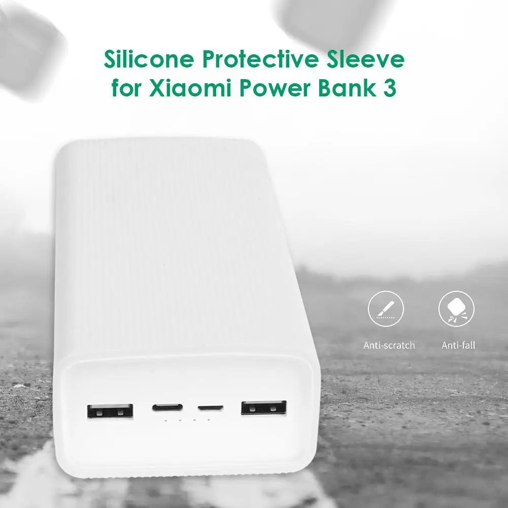 30000mAh Power Bank Silicone Case For Xiaomi Mobile Power Bank 3 Protective Cover Shell Protector Case Power Bank Accessories