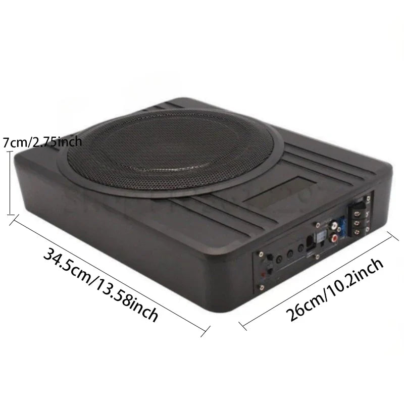 10-inch car subwoofer, 600-watt high-power aluminum alloy speaker, under-seat bass unit modification, ultra-thin amplifying subw
