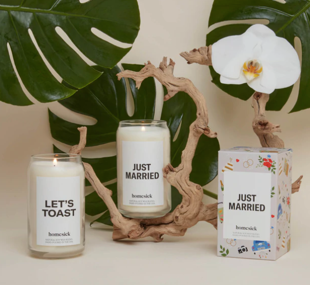Just Married Candle