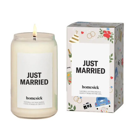 Just Married Candle