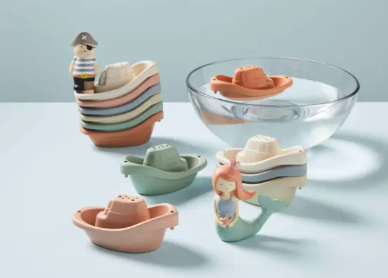 Mermaid Stacking Boat Bath Toy Set