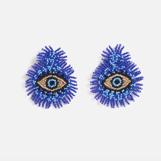 Smokey Eye Evil Eye Earrings