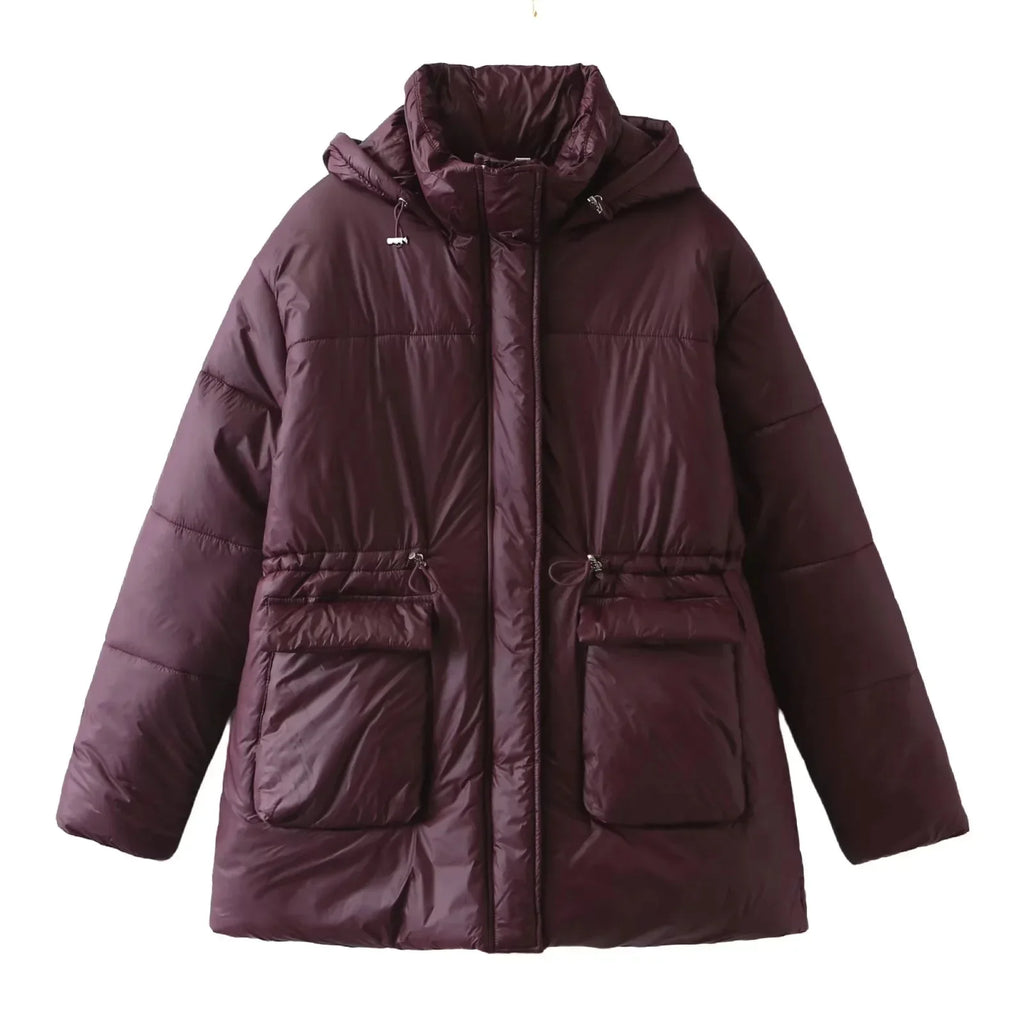 2025 Winter New Fashionable Casual Versatile Loose-Fit Hooded Cotton Jacket
