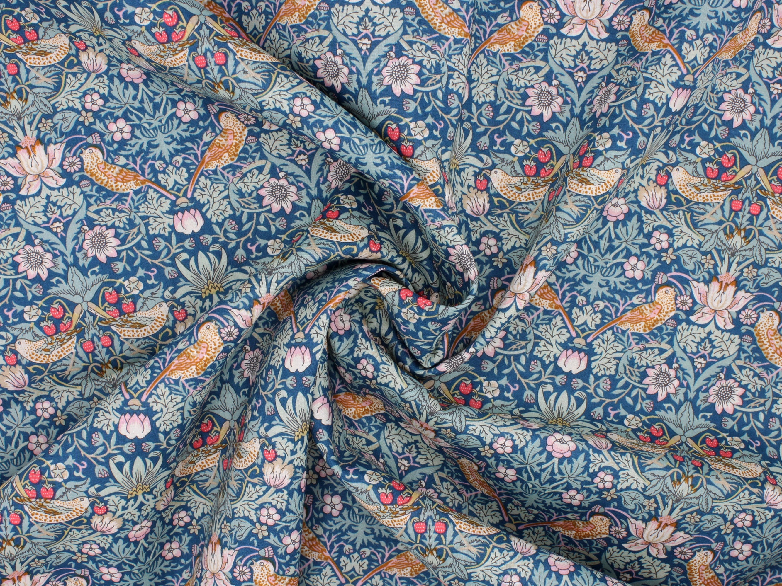 Side Bow Headband - Liberty Strawberry Thief P Print