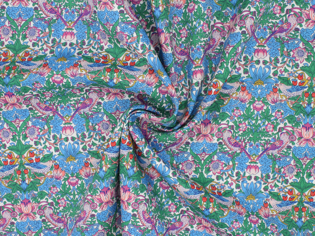 Scrunchie - Liberty Strawberry Thief Spring F Print