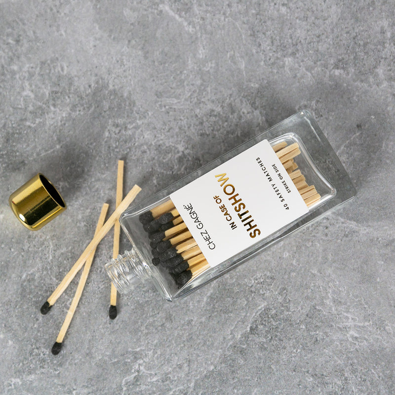 IN CASE OF SHITSHOW - GLASS BOTTLE MATCHES