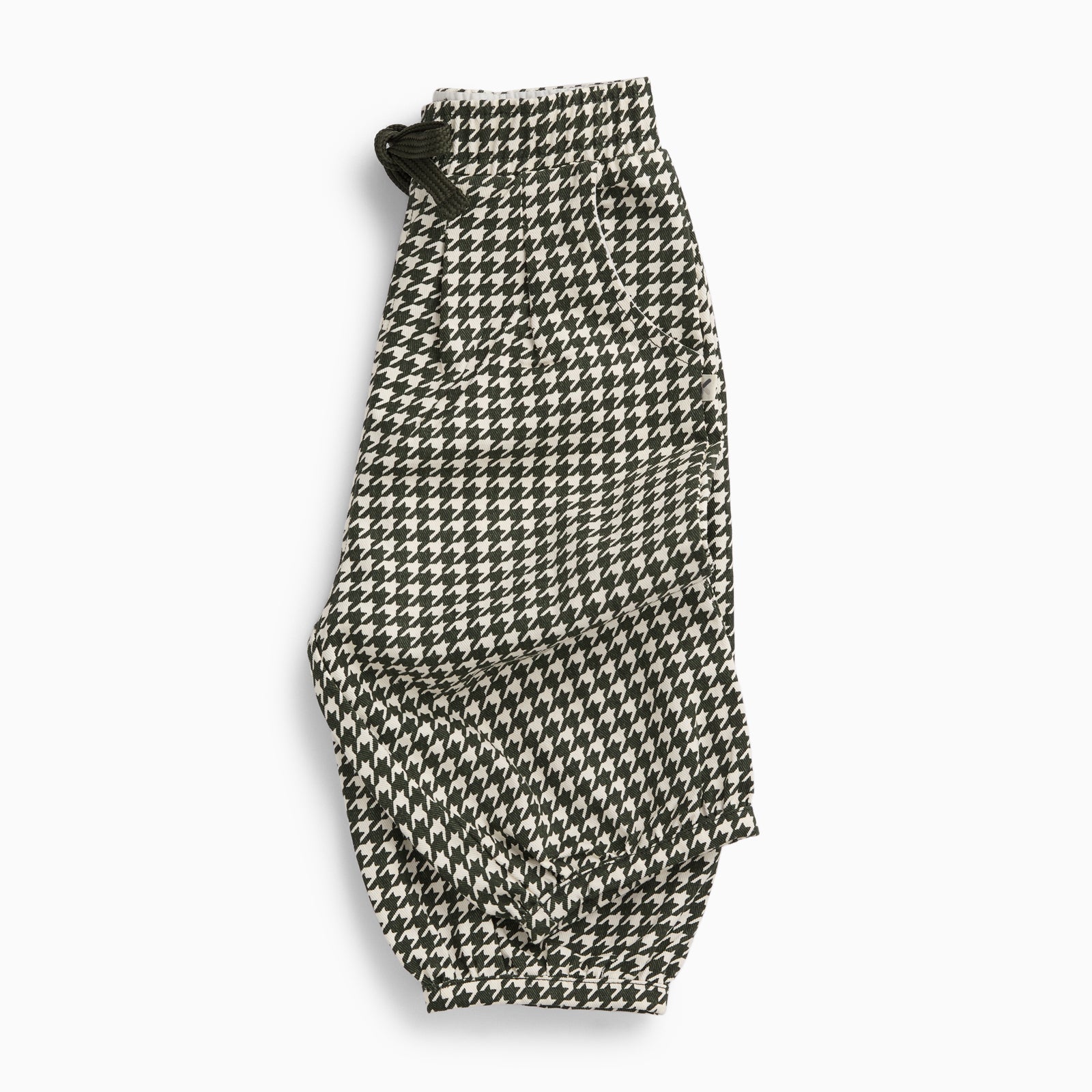 KIDLY by MORI Barrel Leg Houndstooth Trousers