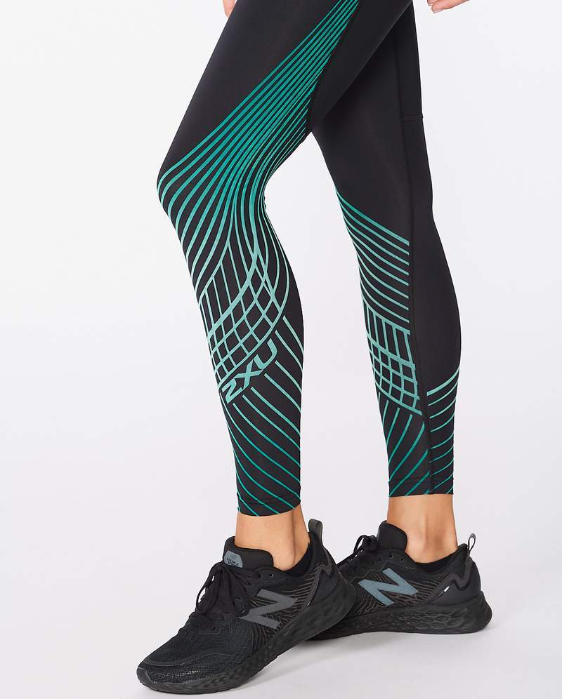 2XU Women's Motion Texture Mid-Rise Compression Tights