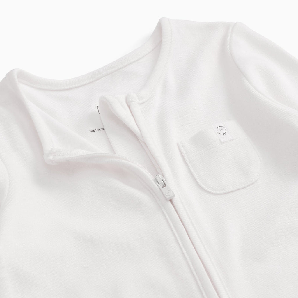 Clever Zip Sleepsuit - White