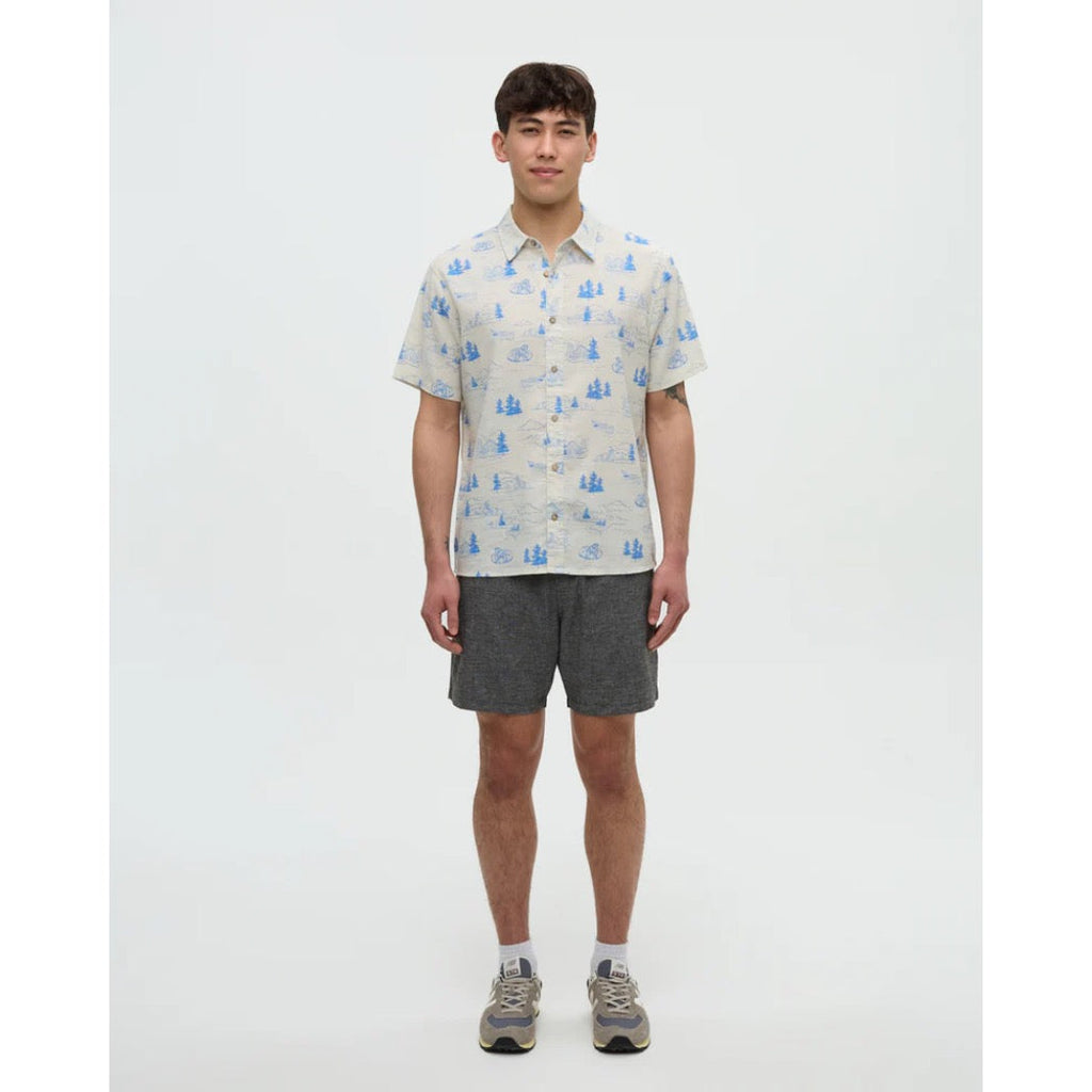 TENTREE - REDWOOD SHIRT | White Oak Heather/Lake Sasquatch